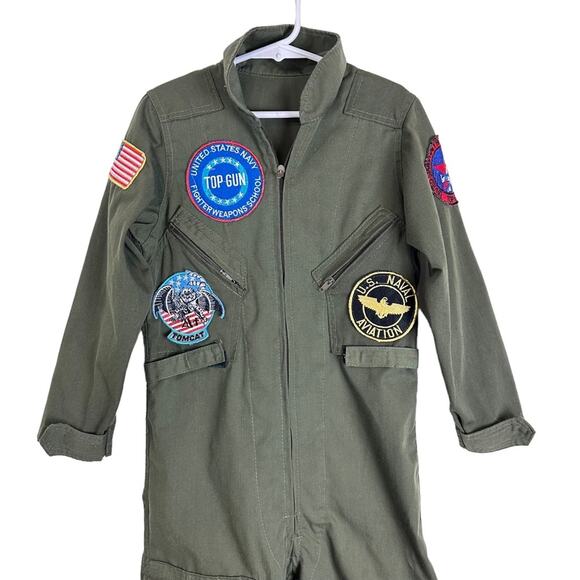 Top Gun Maverick Flight Suit Costume Kids Size Medium 8 - Picture 4 of 10
